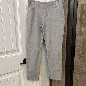 Banana Republic Light Gray pants and Calvin Klein striped pants.